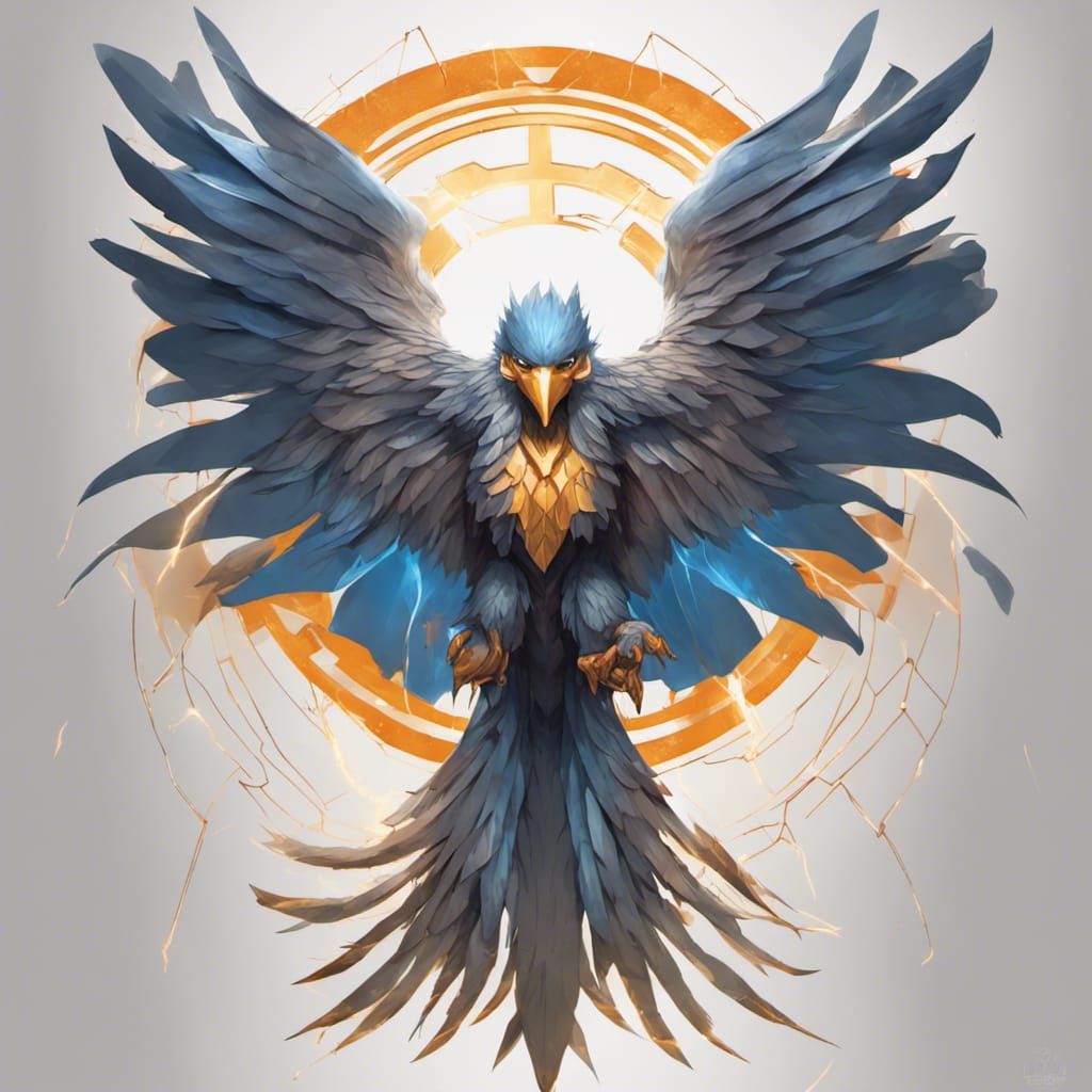 Intimidating Thunderbird Concept Art in Triadic Colors