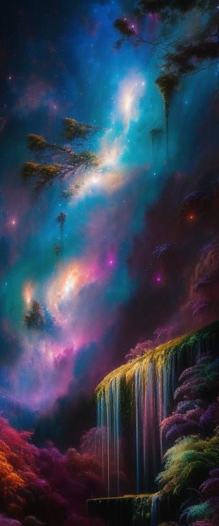 Cinematic fantasy landscape of nebulosa