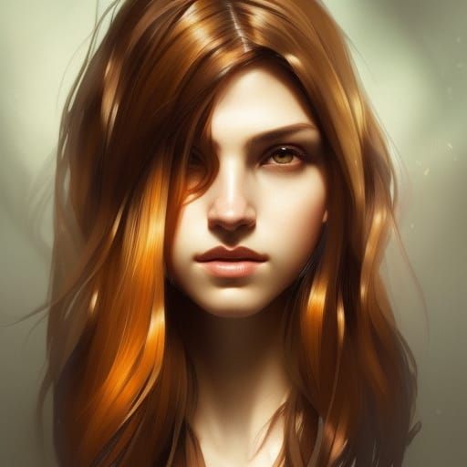 Sixteen Year Old Girl Portrait in Digital Art Style