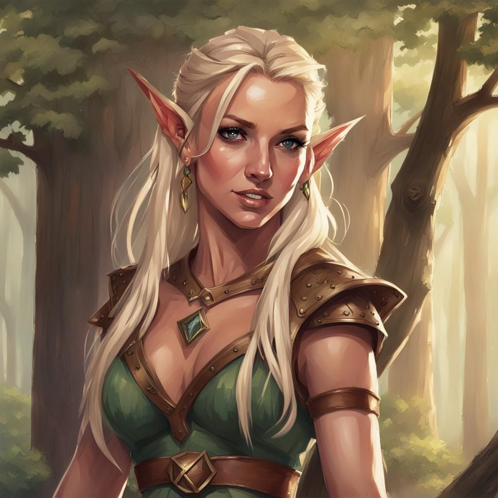 Britney Spears as a D&D Wood Elf