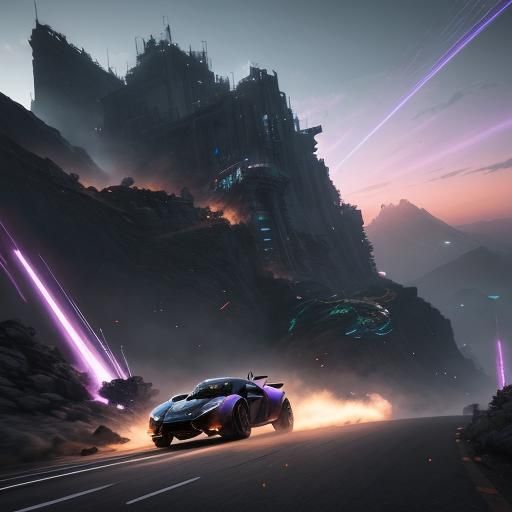 Lamborghini Races into Sunset: Syd Mead Concept Art