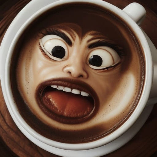 Coffee Cup Screaming in Anger