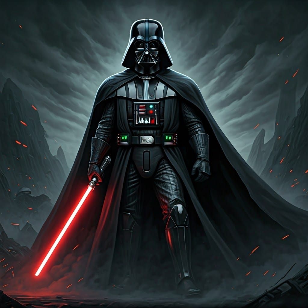 Darth Vader in Dark Surrealist Style