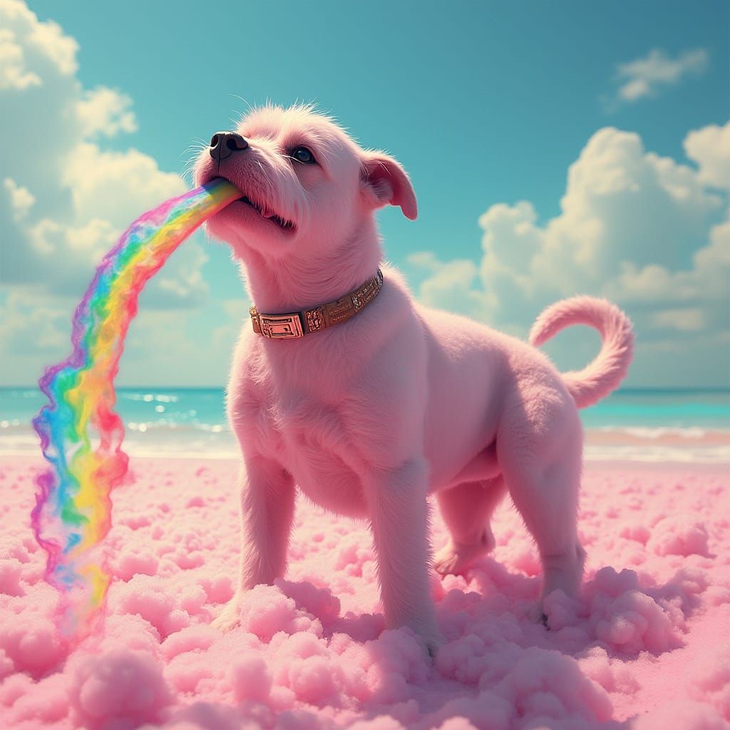 Surreal Hyper-Realistic Digital Painting of a Chocolate Dog ...