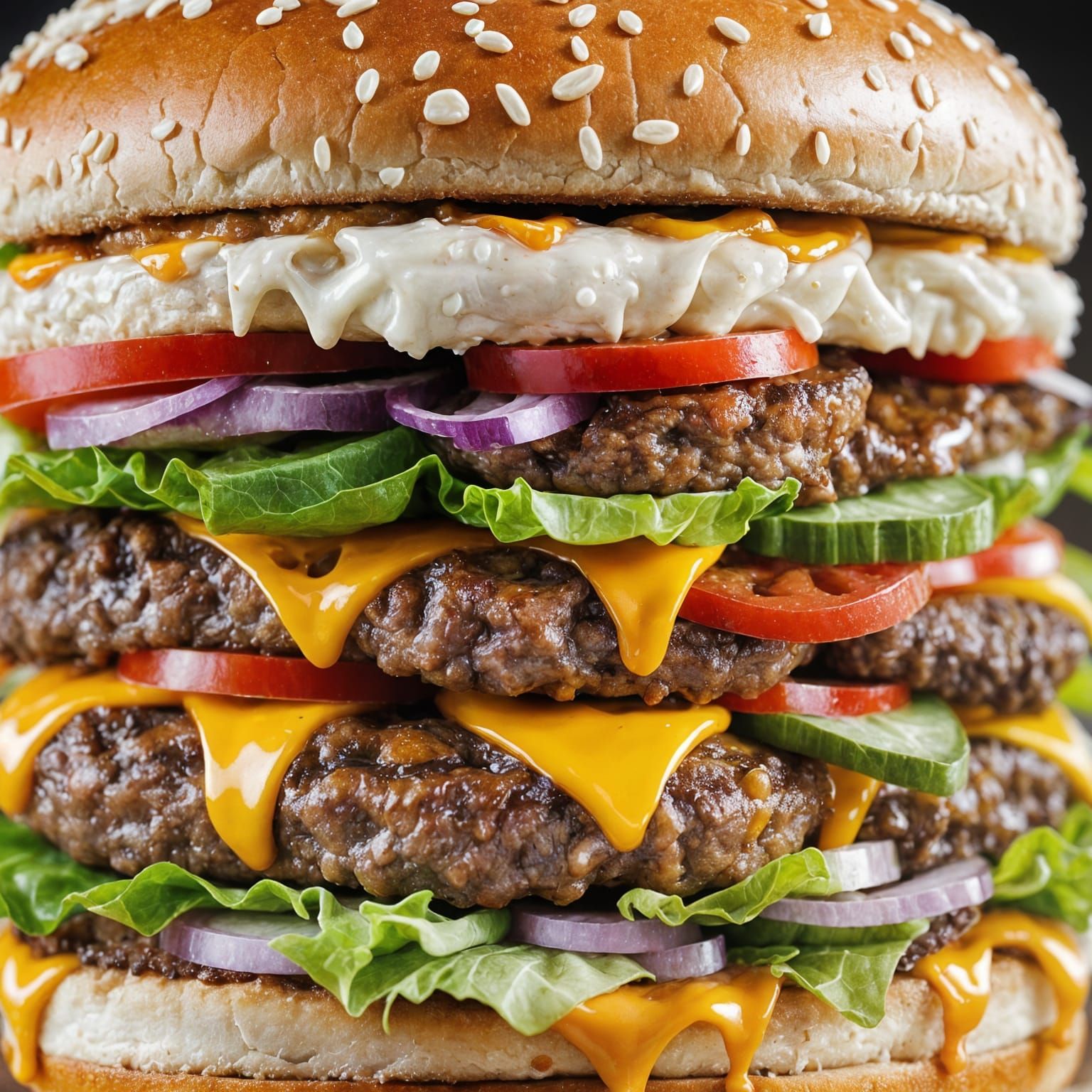 Hyperdetailed McDonald's Burger Advertisement