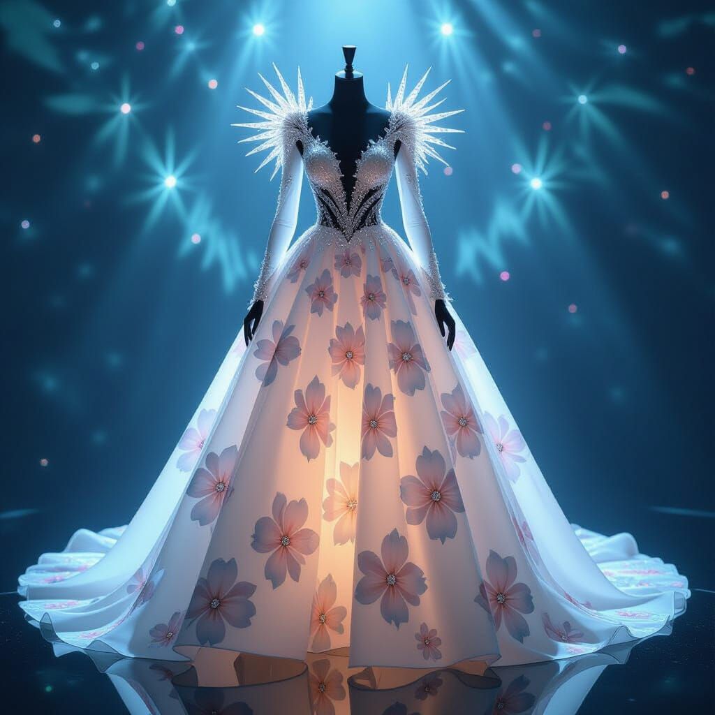 Ethereal Fantasy Gown with Crystal Embellishments