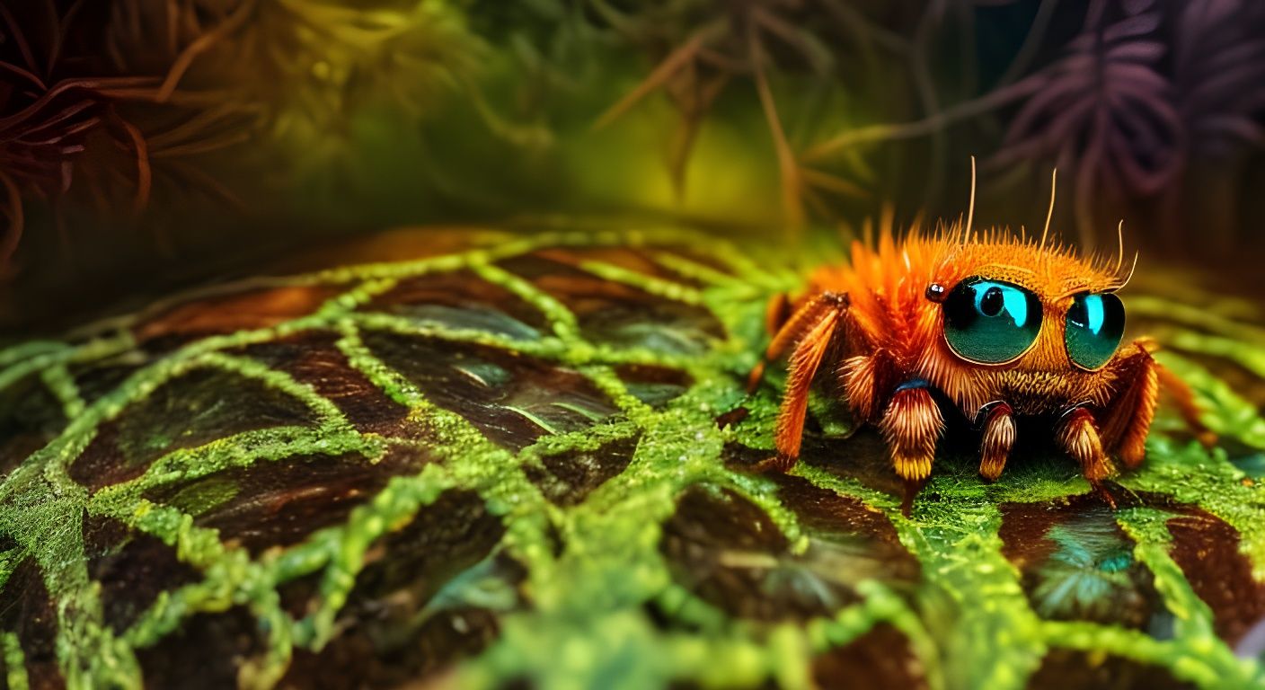 Horrific Sci-Fi Creature with Red Eyes in Contemporary Art S...