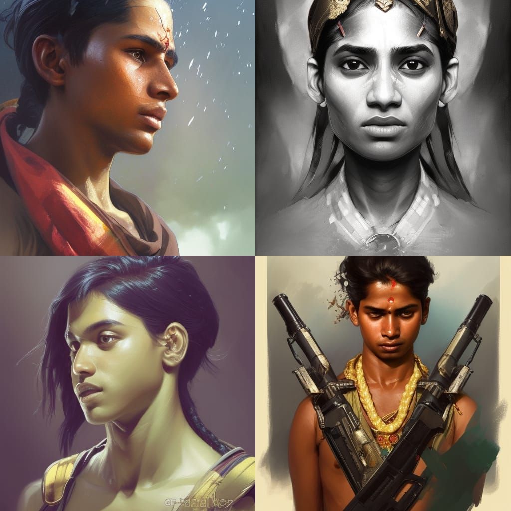 Detailed Portrait of Sri Lankan Soldier