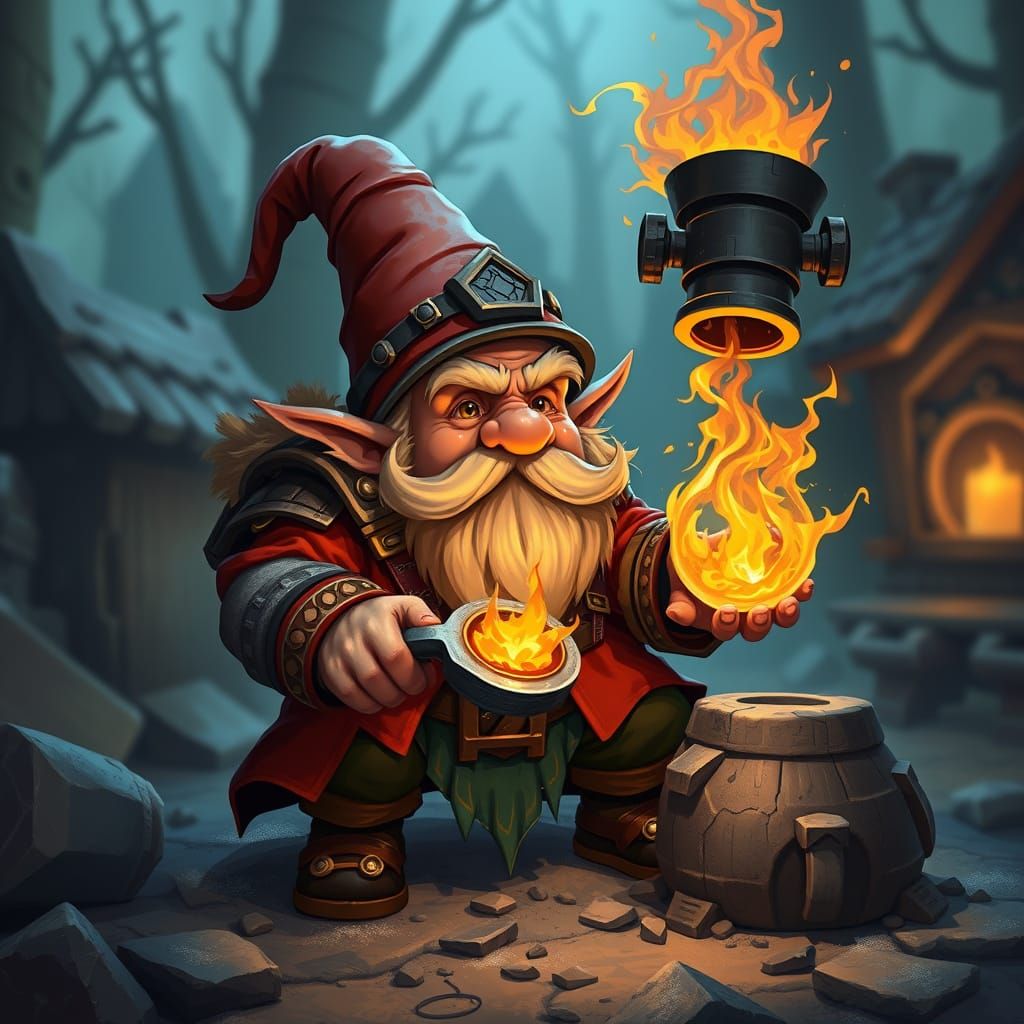 A gnome alchemist