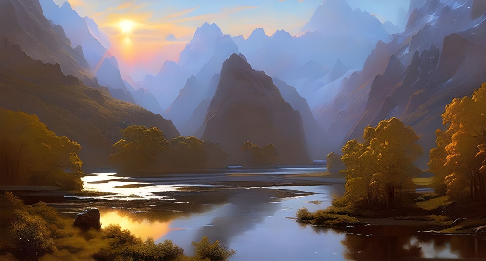 Creation of the World as Oil Painting