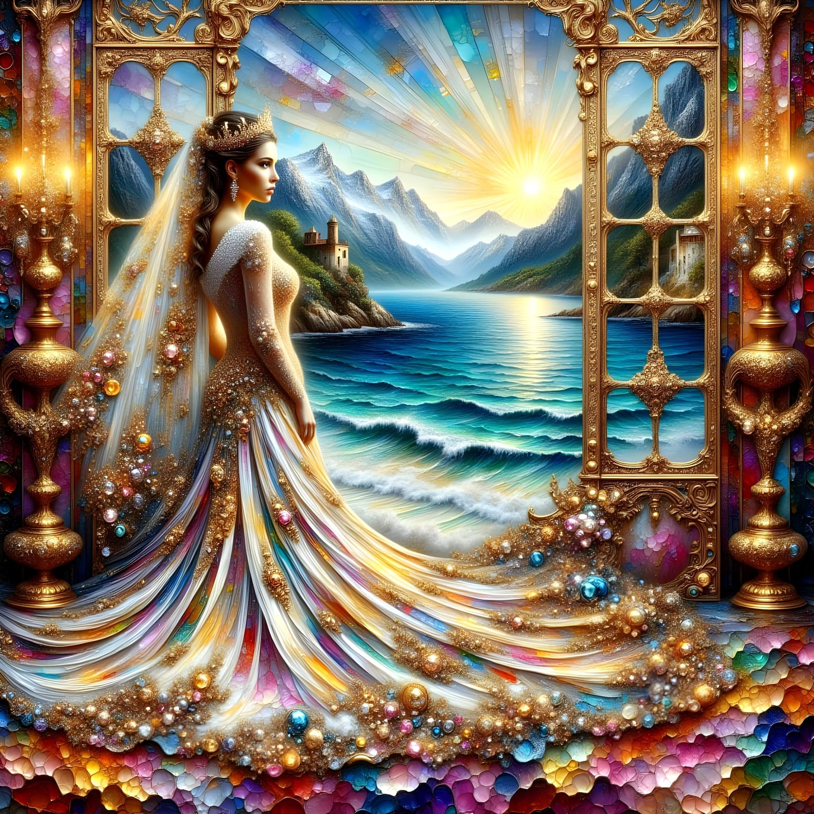 Heartbroken Queen in Rhinestone Regalia