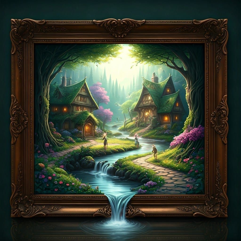 Enchanted Fairytale World Extends Beyond the Canvas