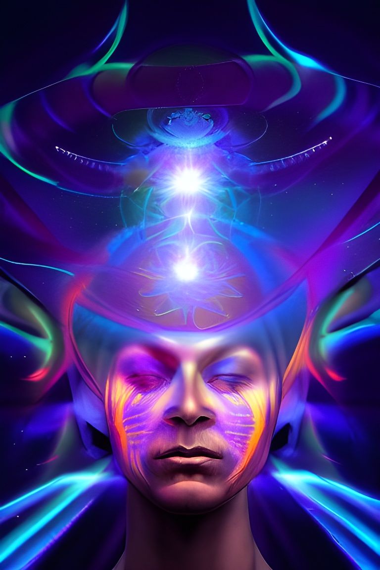 Ethereal Galactic Shaman in Cosmic Concept Art