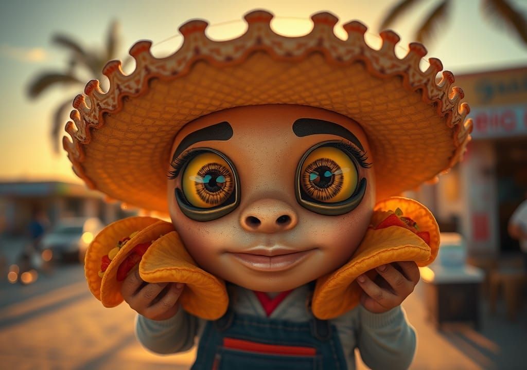 Mexican Street Tacos in San Felipe: 3D Rendered Film Still