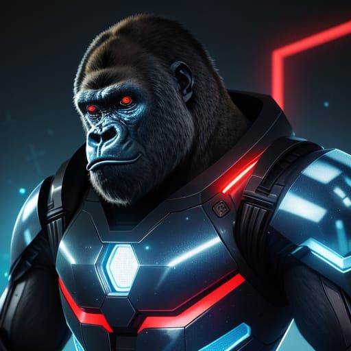 Gorilla Gamer Robot Concept Art