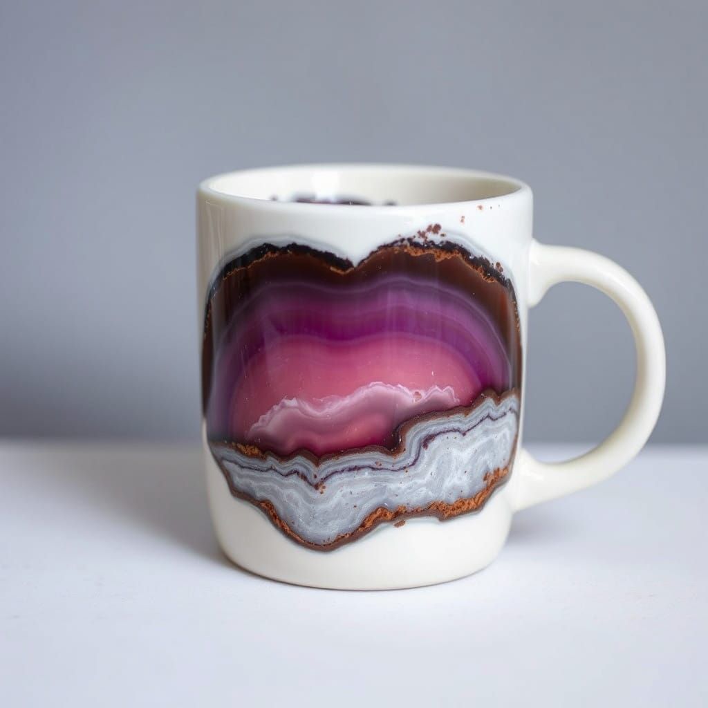 Surreal Agate Landscape in a Mysterious Mug