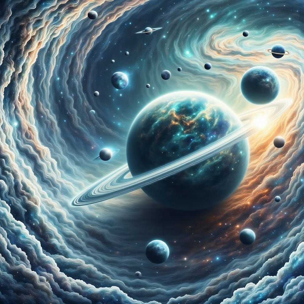 Glowing Geode Planet in a Starlit Kuiper Belt