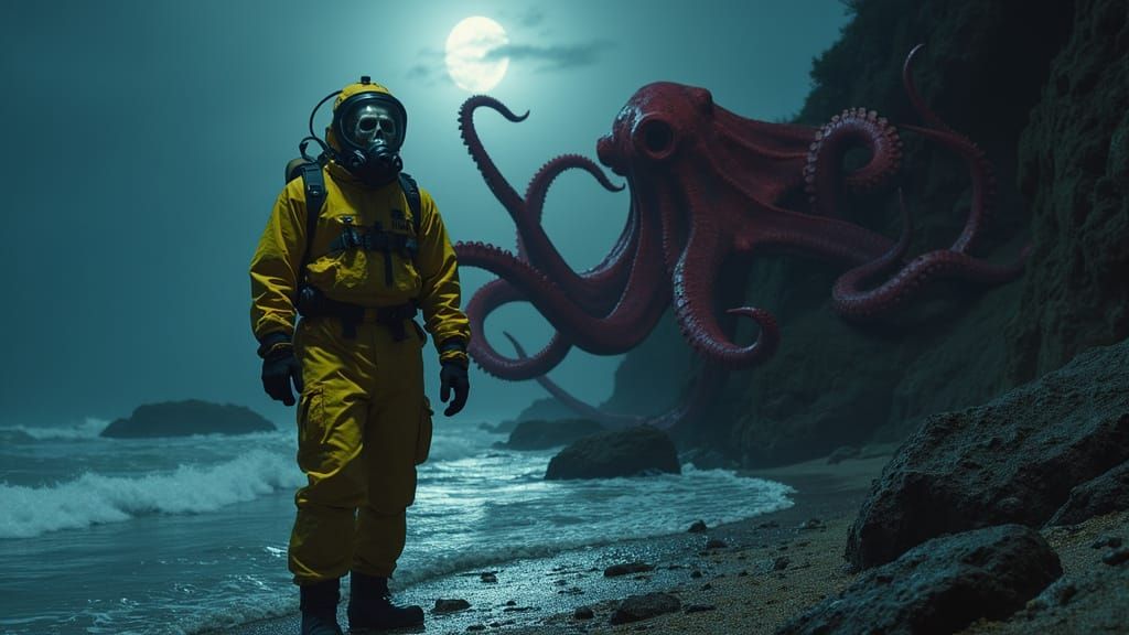 Government Diver Confronts Dark Ocean in Hyper-Realistic Sty...