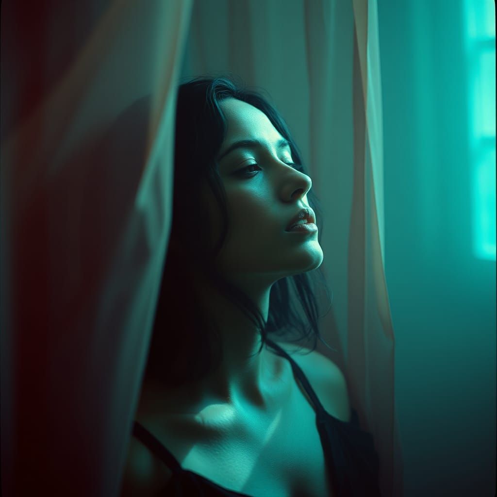 Ethereal Woman in Ethereal Light, in Witkin Style