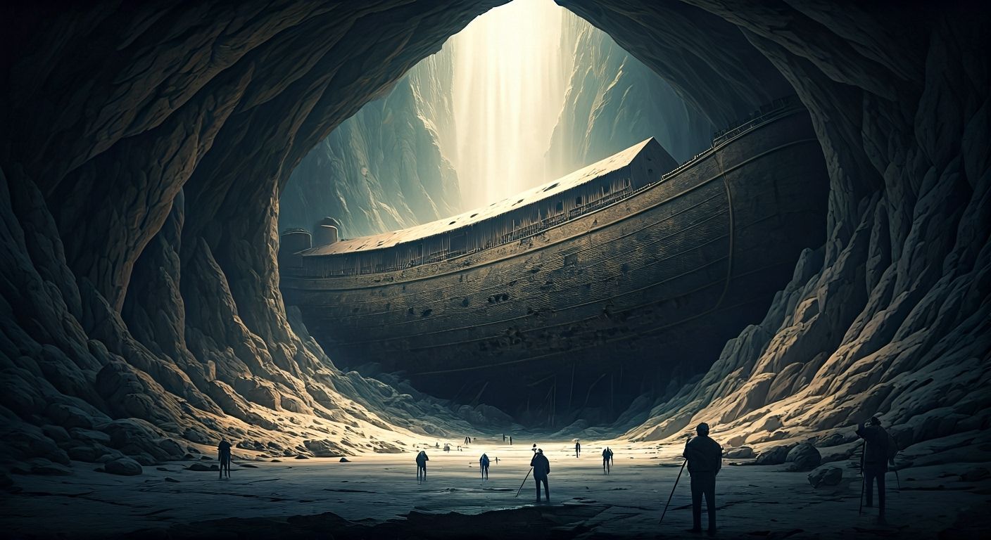 Abandoned Noah's Ark Revealed in Mountain Landscape