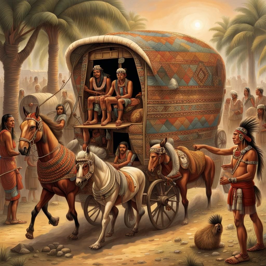 Aztec Trade Caravan in the Modern Age