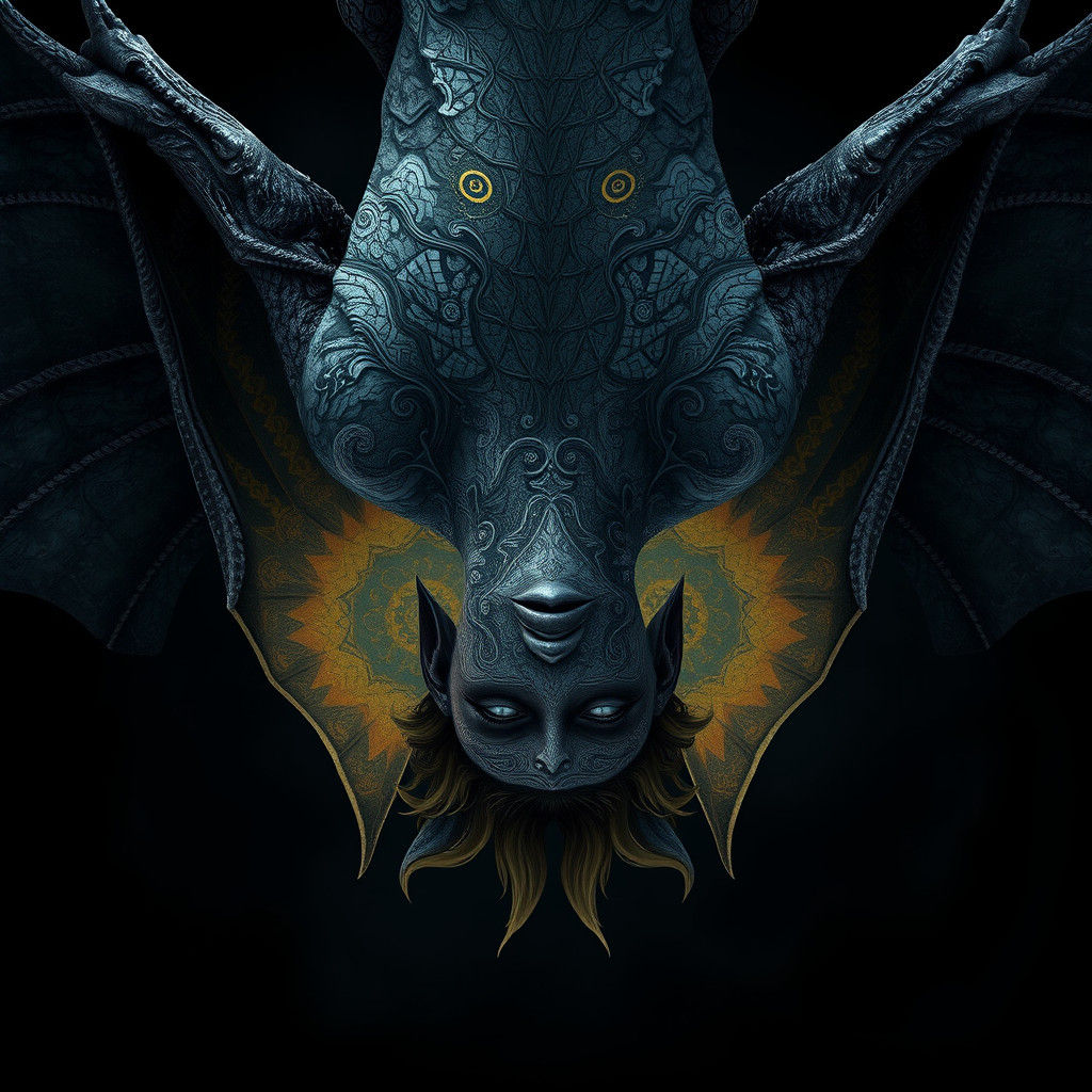 Mystical Gray Woman with Wings: A Digital Art Masterpiece