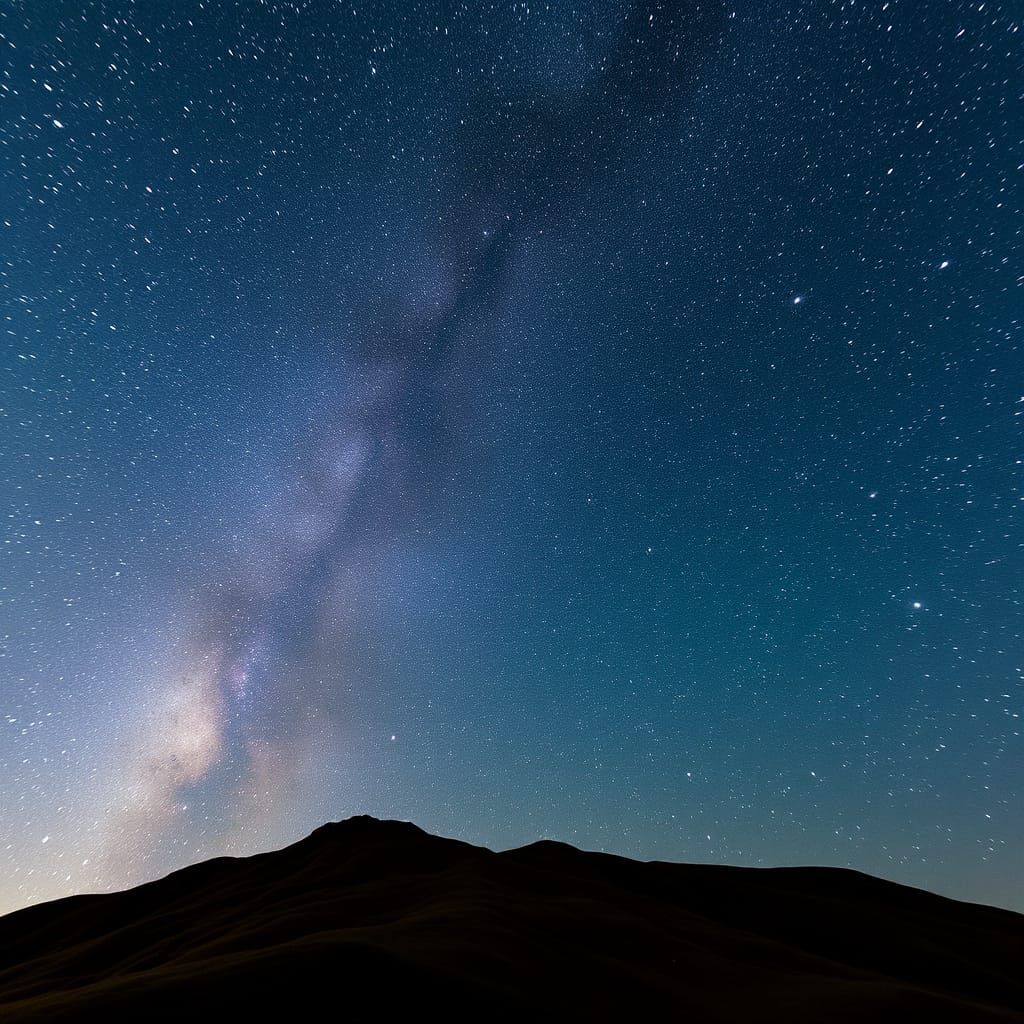 Cosmic Galaxy Under Starry Night Sky