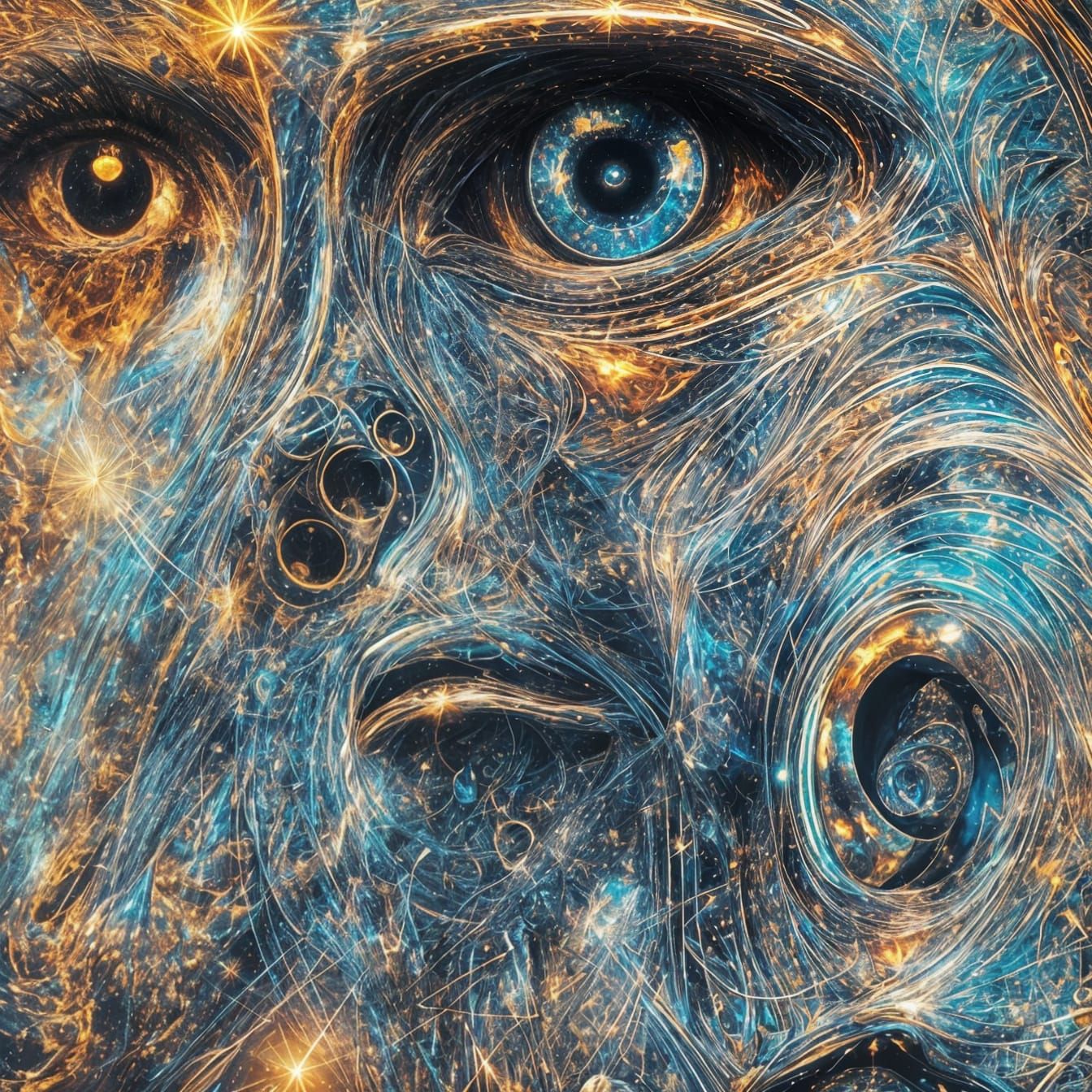 Holographic Sun AI Generated Image