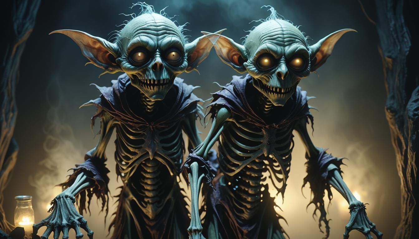 Goblin in Skeleton Pajamas: Dark Fantasy Comic Art