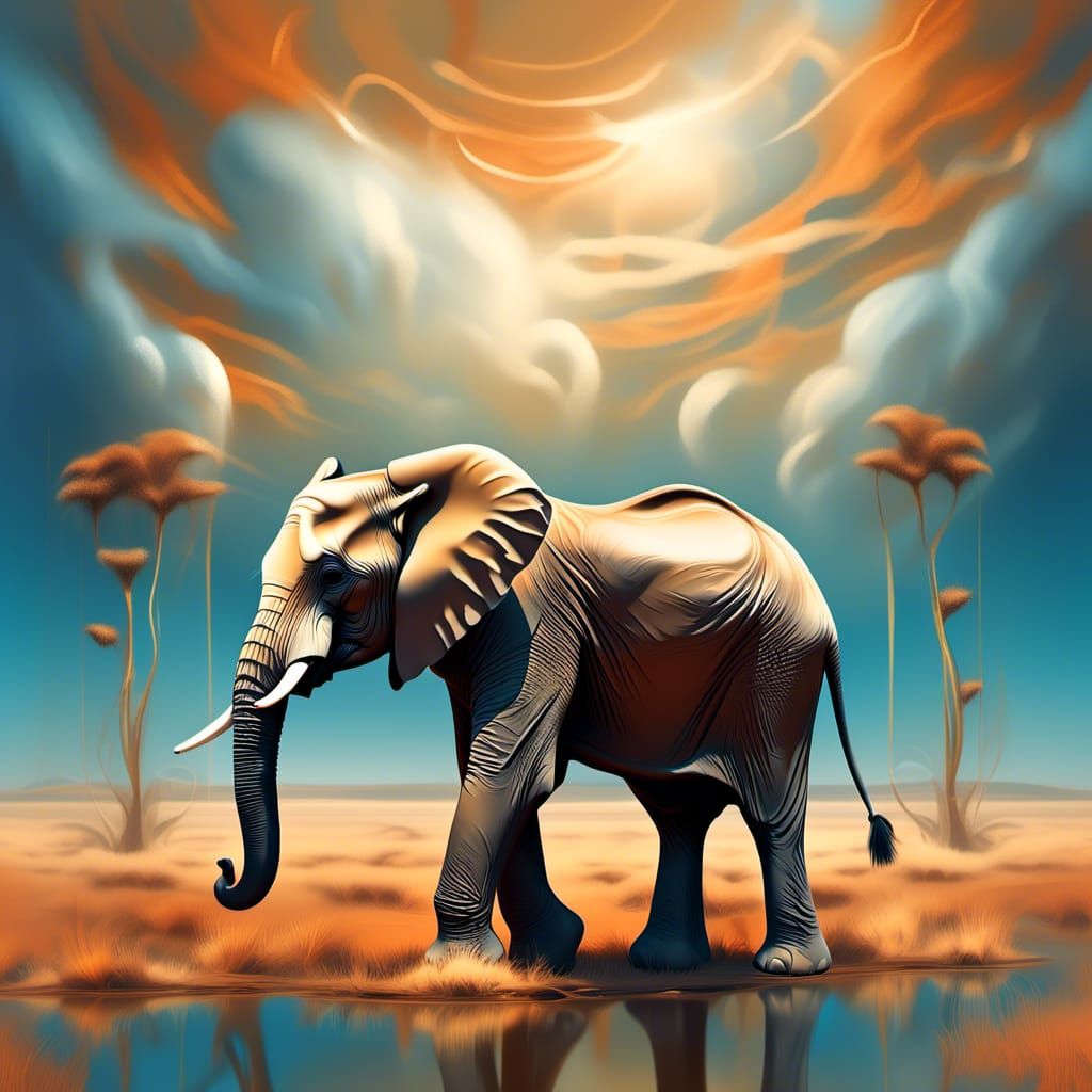 Surreal African Elephant