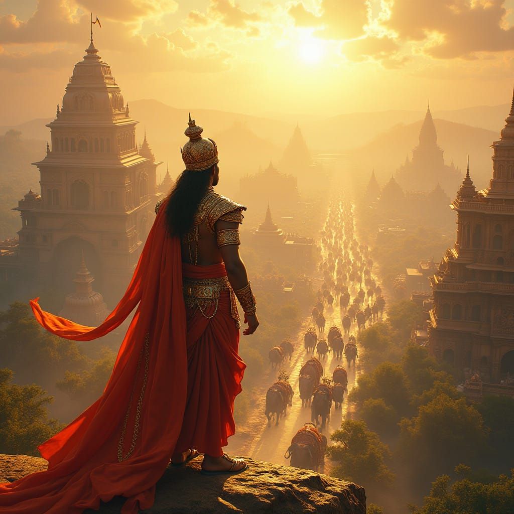 Regal King Bharat Triumphs in Golden Hastinapur