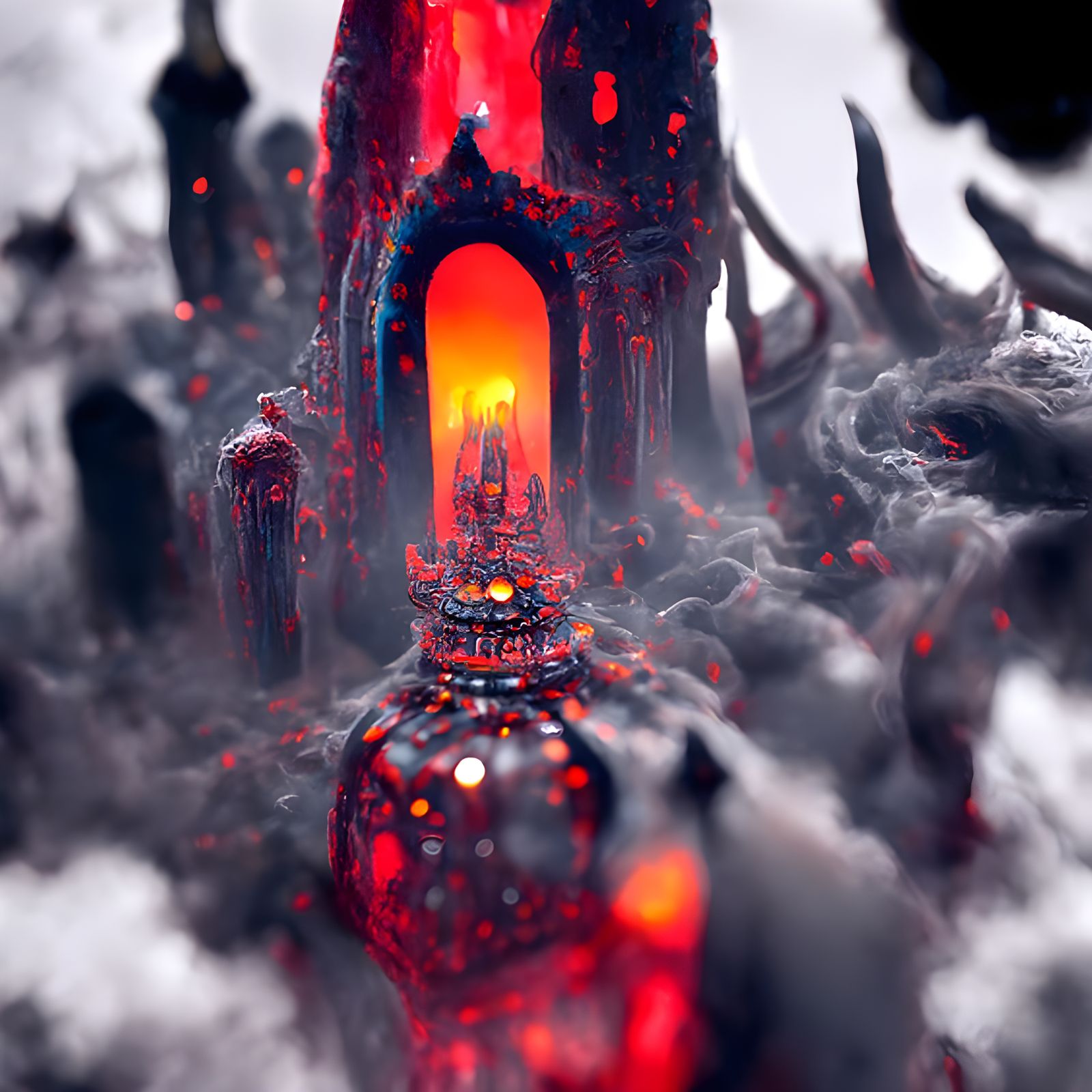 Infernal Honey Tower in a Psychedelic Style