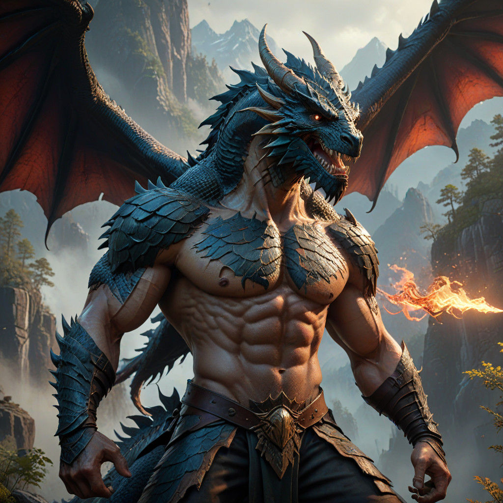 Young Merlin Rides a Dragon in Mystical Wonders