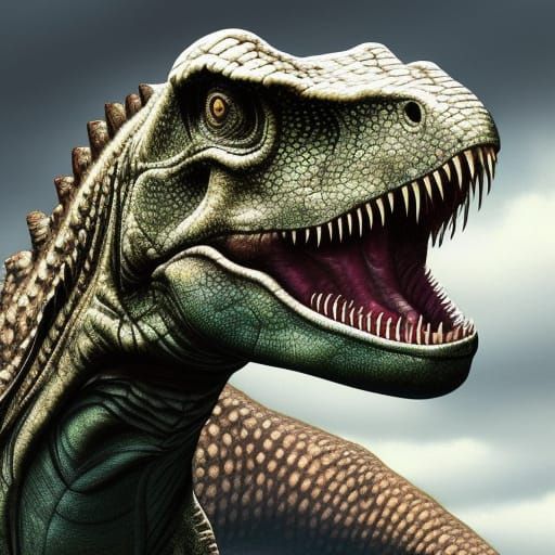 Hyperrealistic T-Rex Paleoart in Cinematic Style