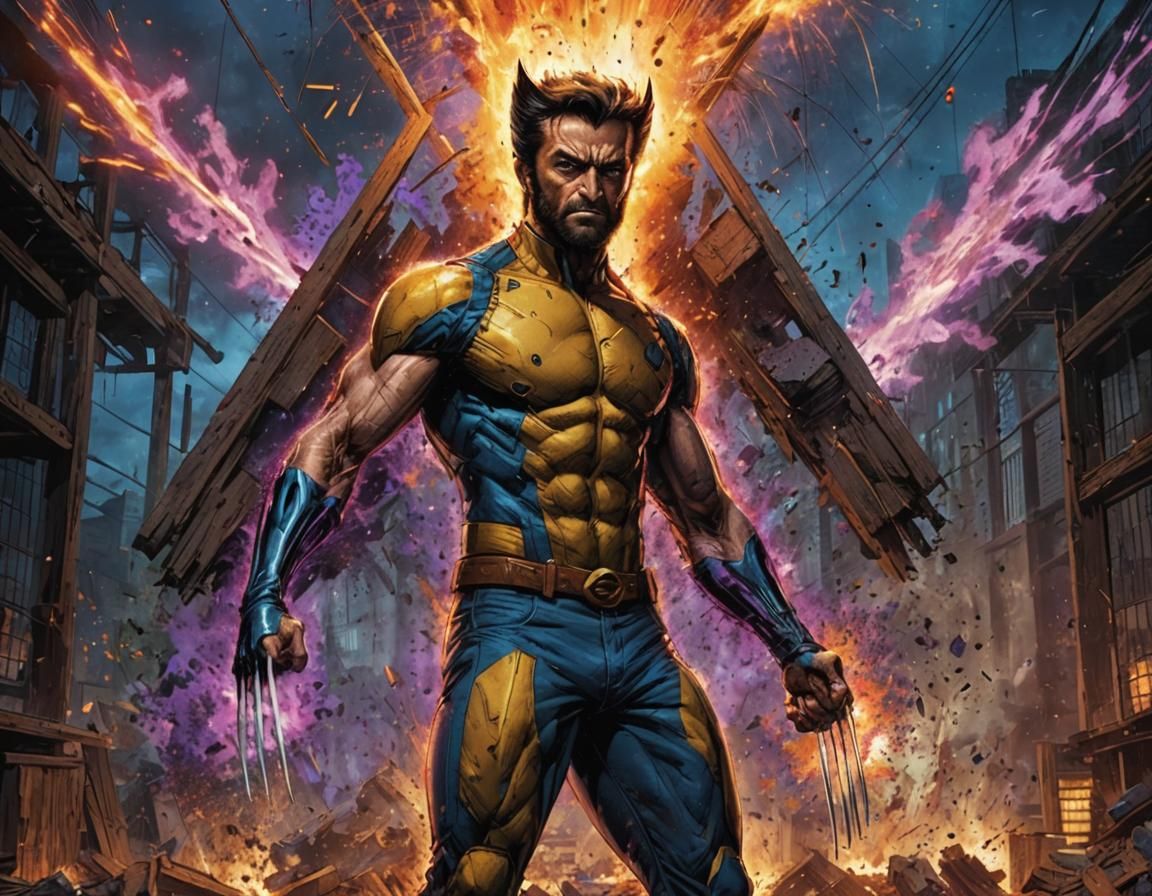 Wolverine Walks Away From Explosion: Unreal Engine 5