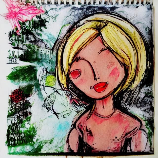 Adorable Chibi-Style Barbie Doll Portrait