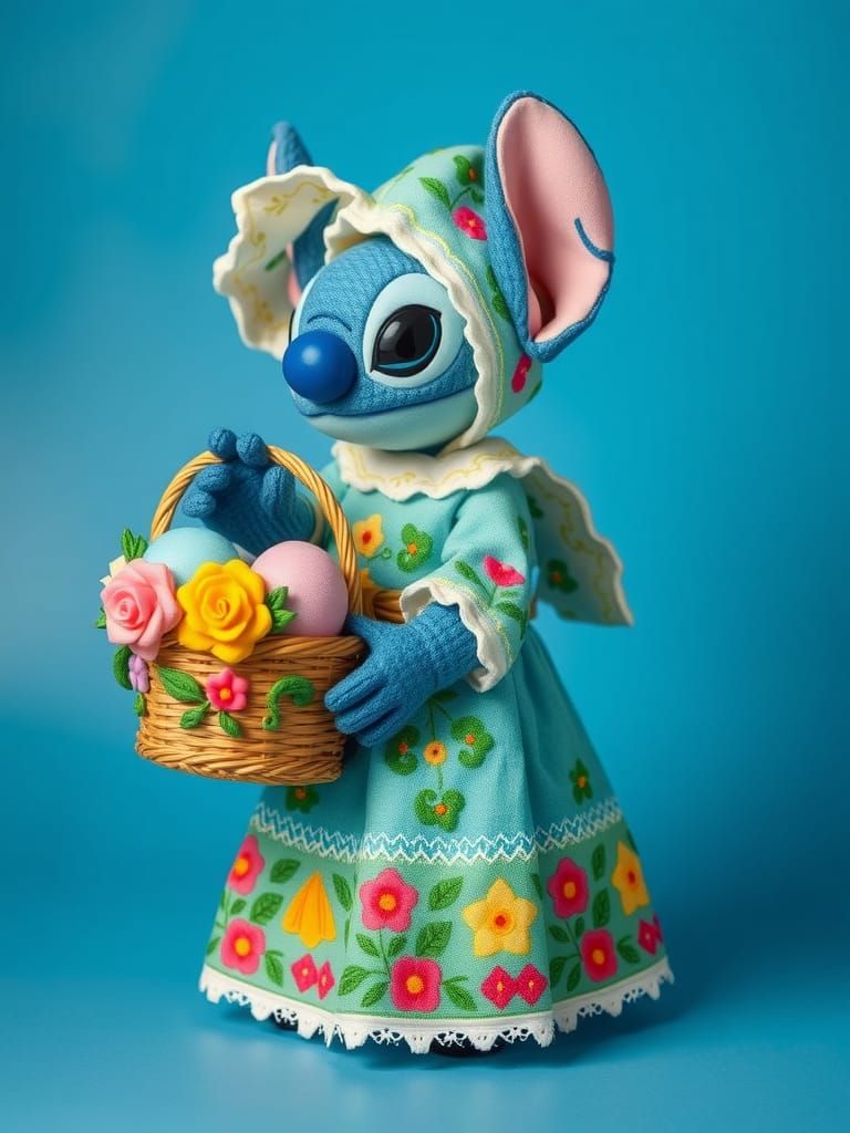 Easter Celebrant in Traditional Ukrainian Attire