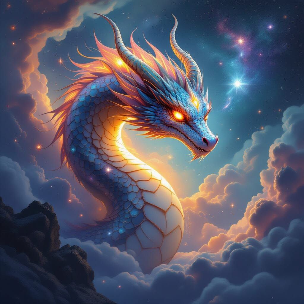 Nebula Dragon Guardian of Cosmic Treasures