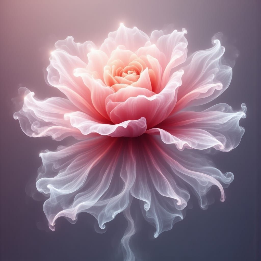 Surreal Ghostly Rose, Ethereal and Transparent