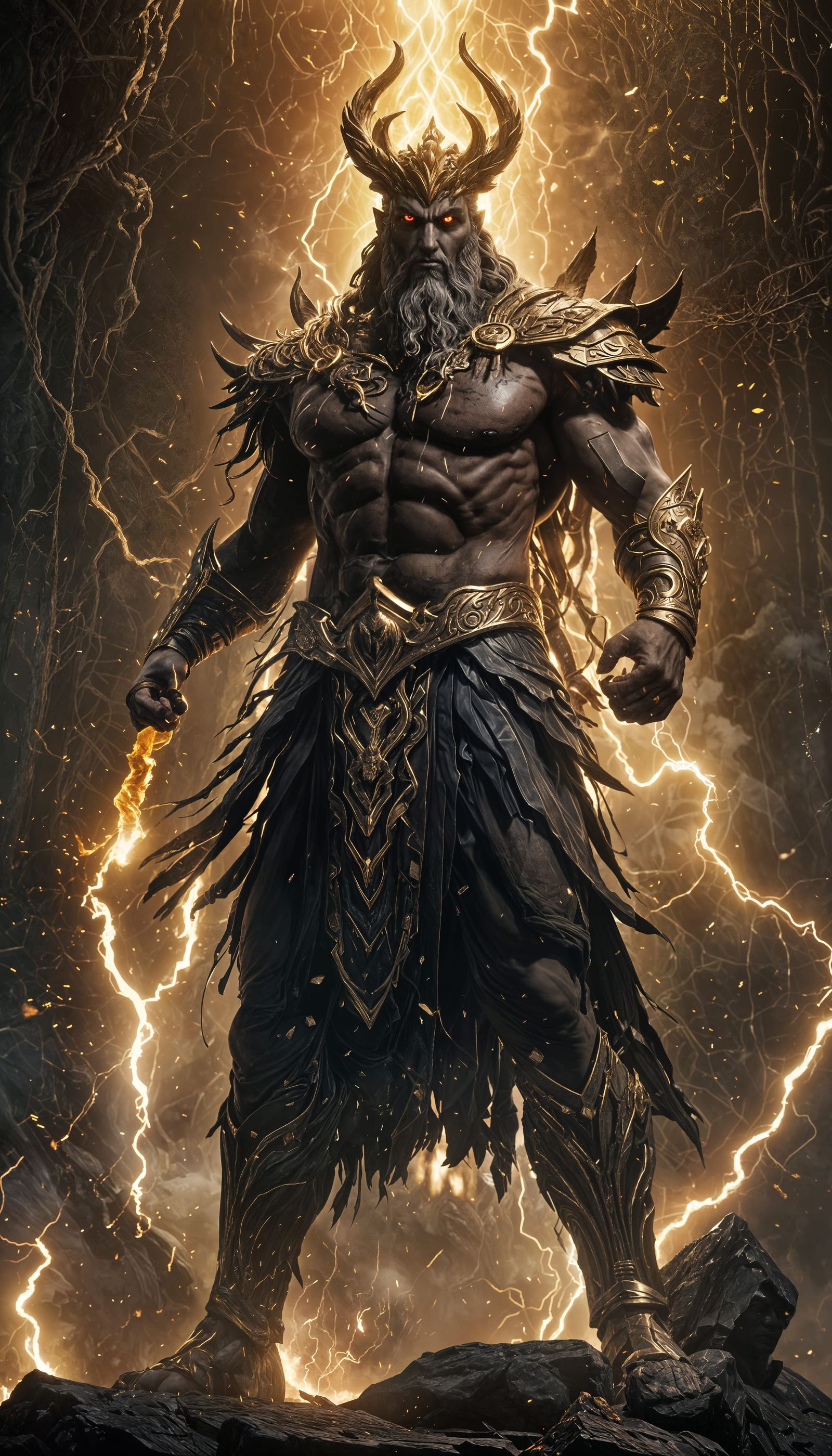 Zeus and Hades Fusion: 3D Cinematic Art