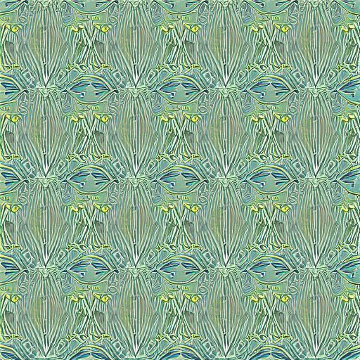 Vampire Leaping Through Garden Gate in Art Nouveau Style