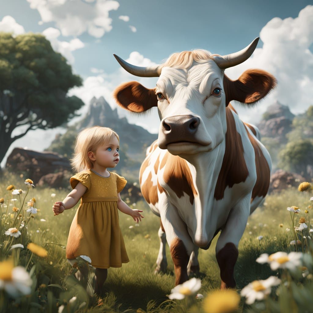 Enchanted Meadow Wonder in 4K Digital Art