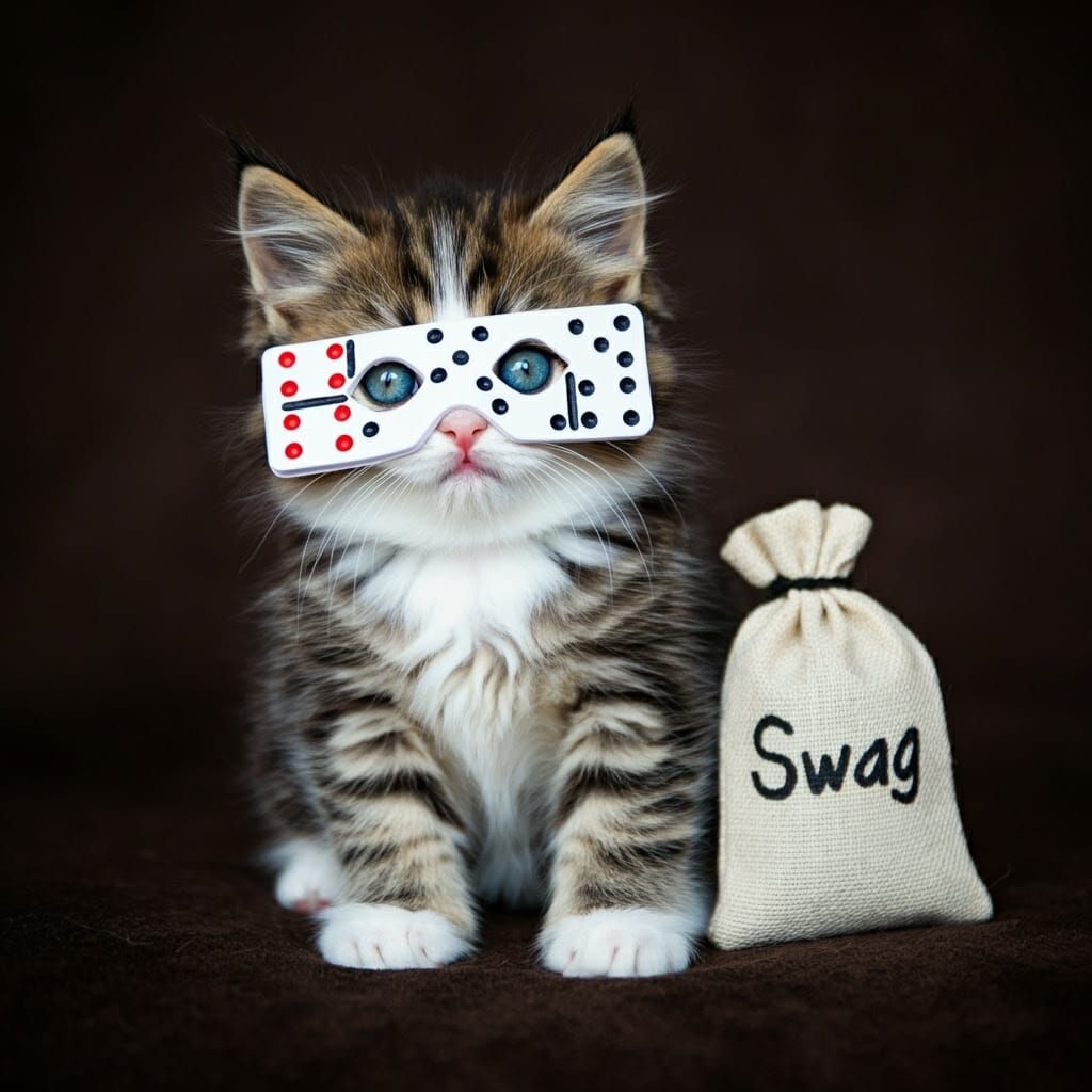 Feline Thief in Domino Mask