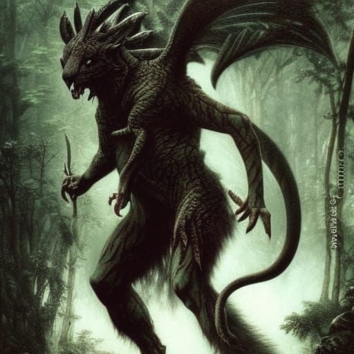 Moon Elf Tiger Hybrid Hunter in Dark Forest