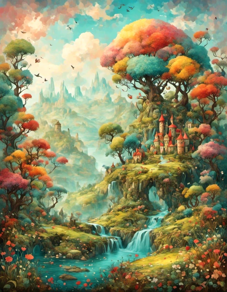 Autumnal Fantasy Landscape