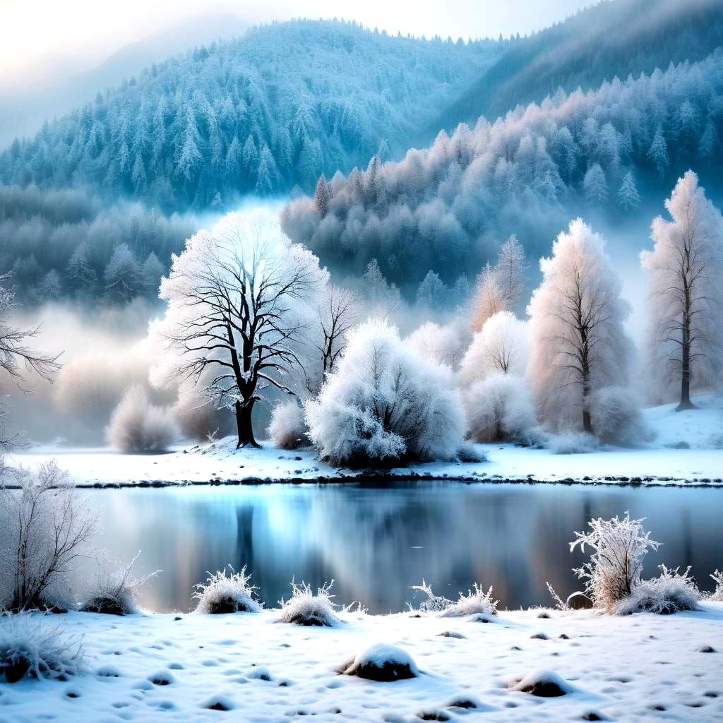 Winter Landscape 3D Matrix Hallway, Professional Photography