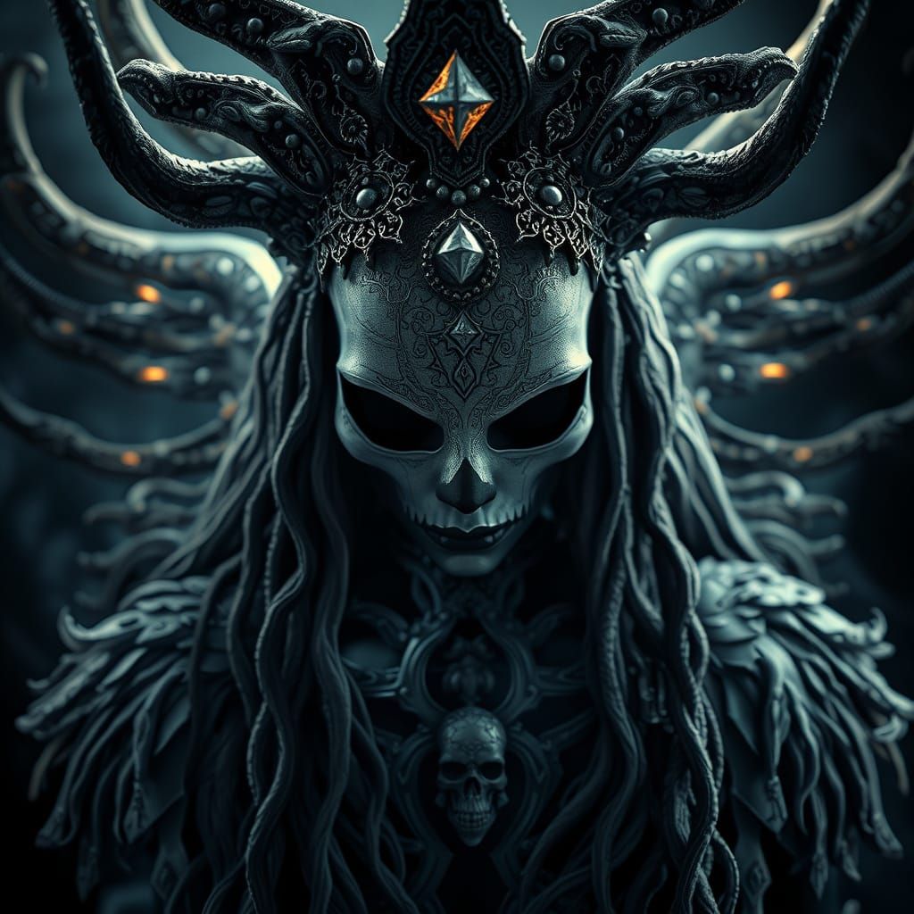 Etruscan Goddess of Death and Chaos in Hyperrealistic HDR