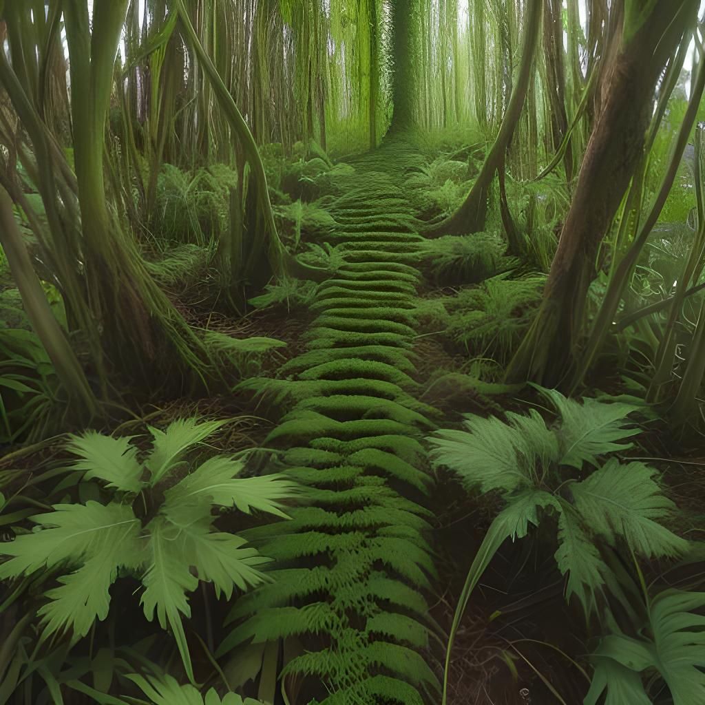 Monstrous Parasitic Fern with Sharp Fronds