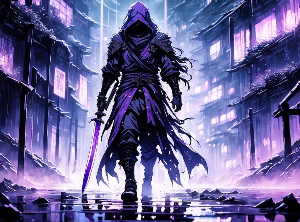 Ethereal Assassin in Midnight Void