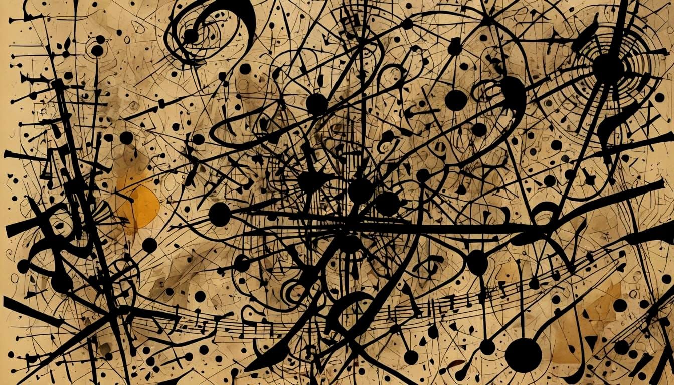 Abstract Sheet Music Composition in Geometric Style